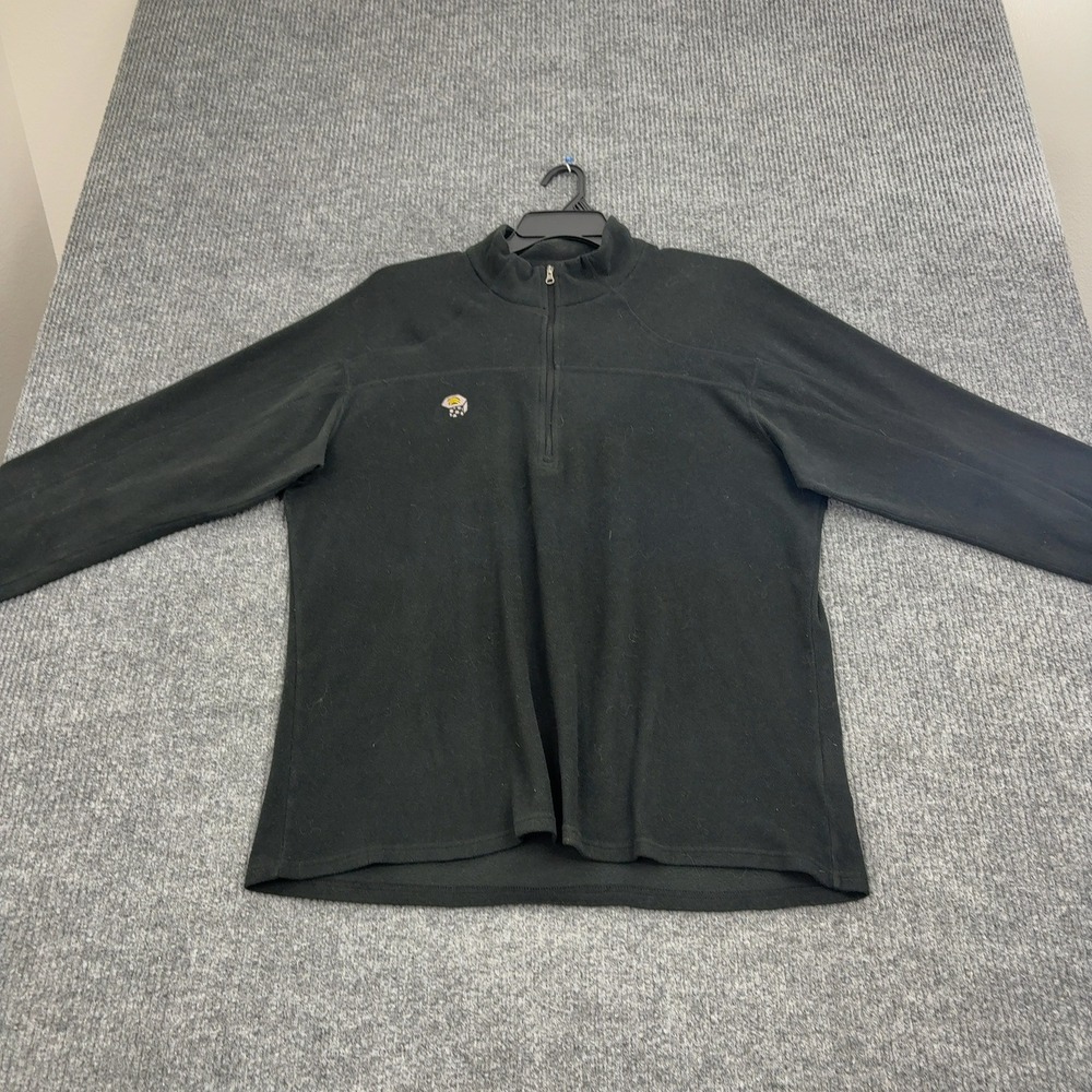 Mountain Hardwear Pullover Mens XL Black Polyester Polartec‎ Quarter Zip Outdoor